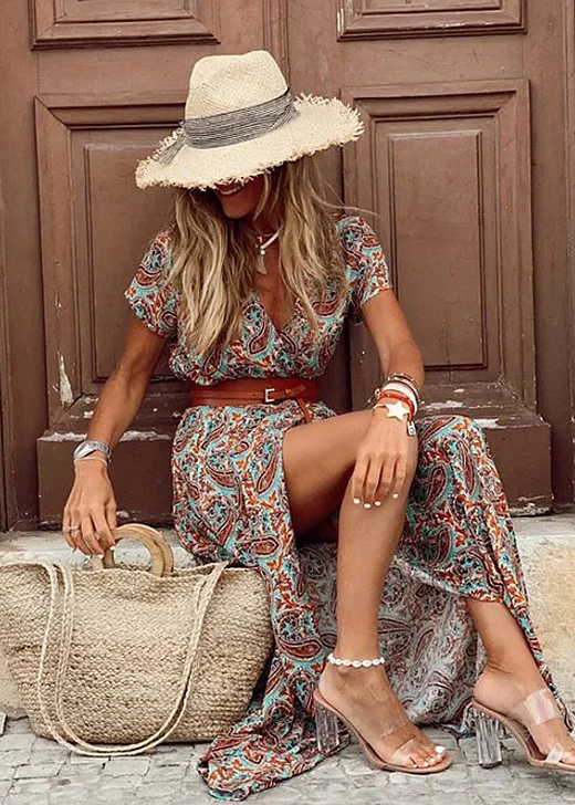 ASHMORE LANE | Bohemian Gathered-Waist Dress