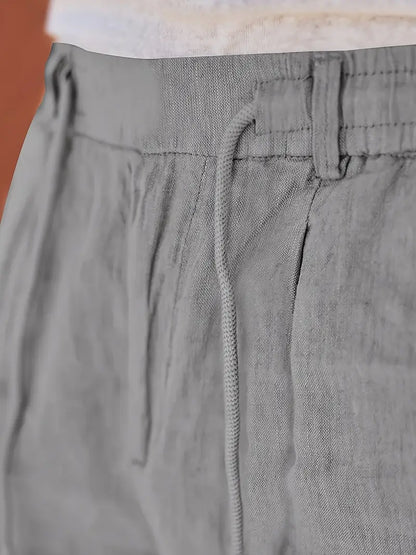 ASHMORE LANE | Wide-Leg Linen Drawstring Trousers
