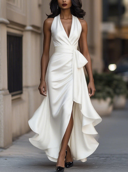ASHMORE LANE | Draped Satin Dress