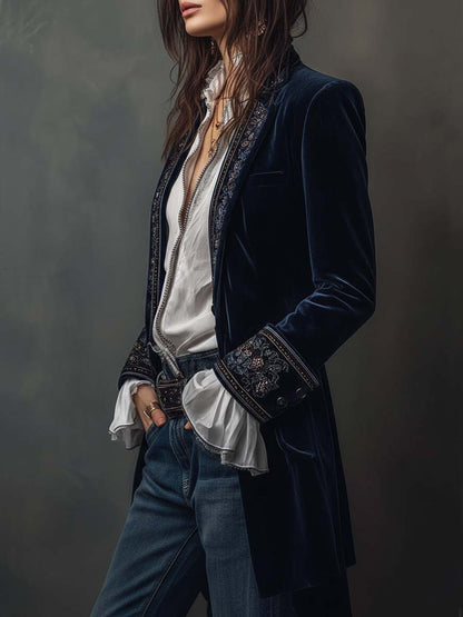 Anastasia | Embroidered Longline Jacket