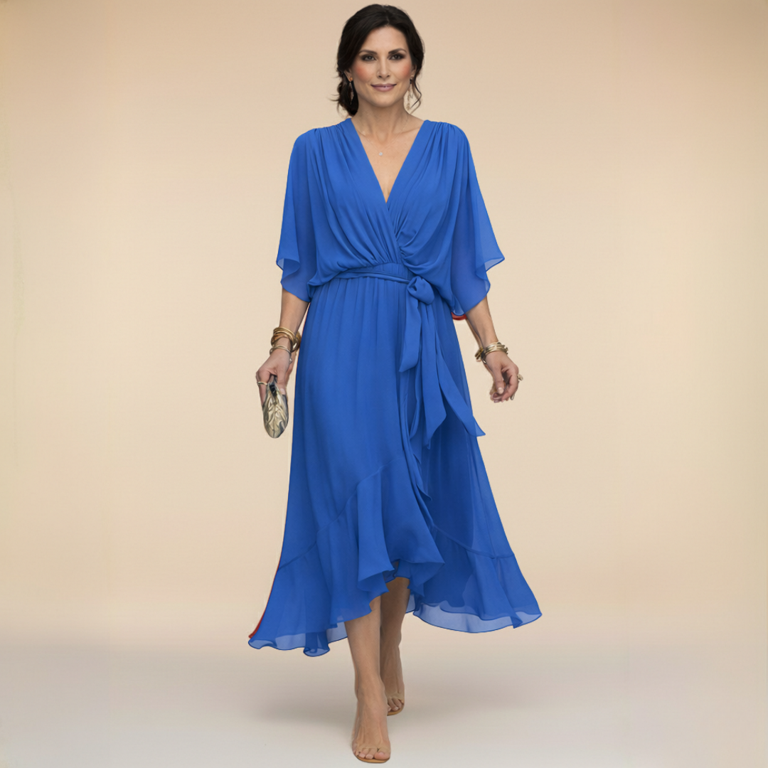 ASHMORE LANE | V-Neck Chiffon Dress