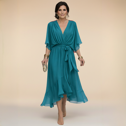 ASHMORE LANE | V-Neck Chiffon Dress