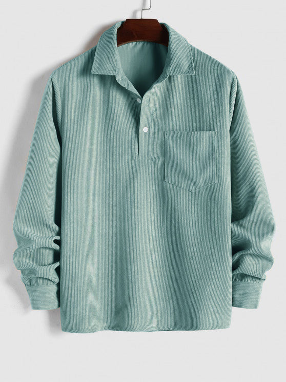 ASHMORE LANE | Half-Button Long-Sleeve Shirt
