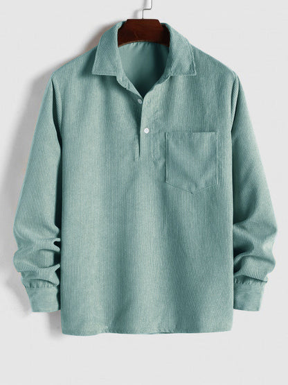 ASHMORE LANE | Half-Button Long-Sleeve Shirt