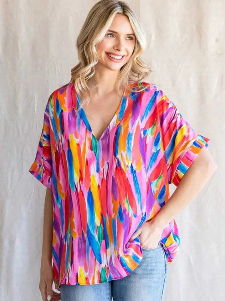 ASHMORE LANE | Evie Tropical Print Top