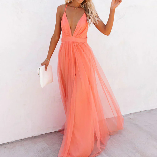ASHMORE LANE | Coral Light Maxi Dress