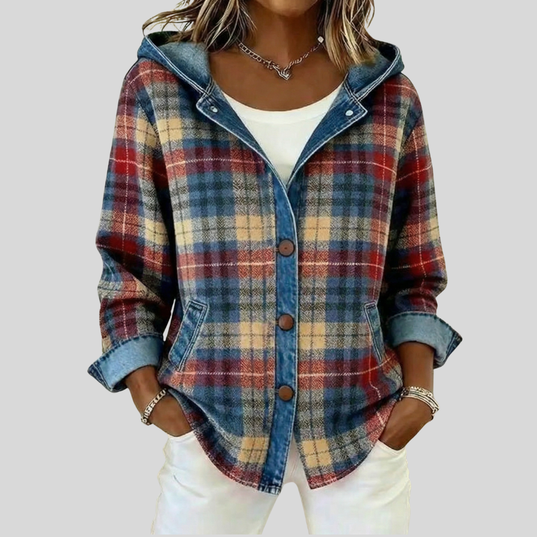 Bryony | Hooded Checked Jacket