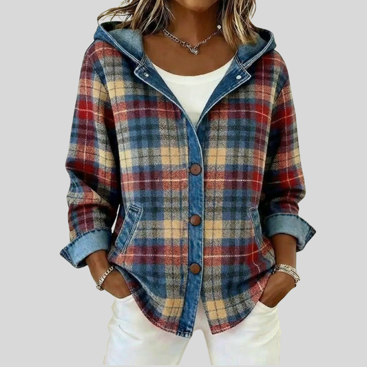 Bryony | Hooded Checked Jacket