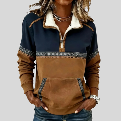 Zola | Sherpa Collar Half-Zip Pullover