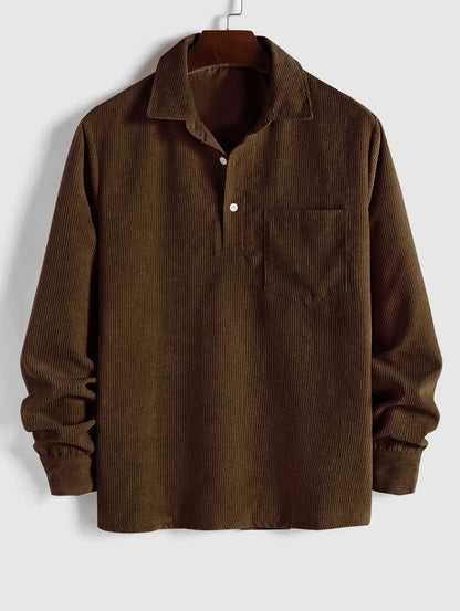 ASHMORE LANE | Half-Button Long-Sleeve Shirt