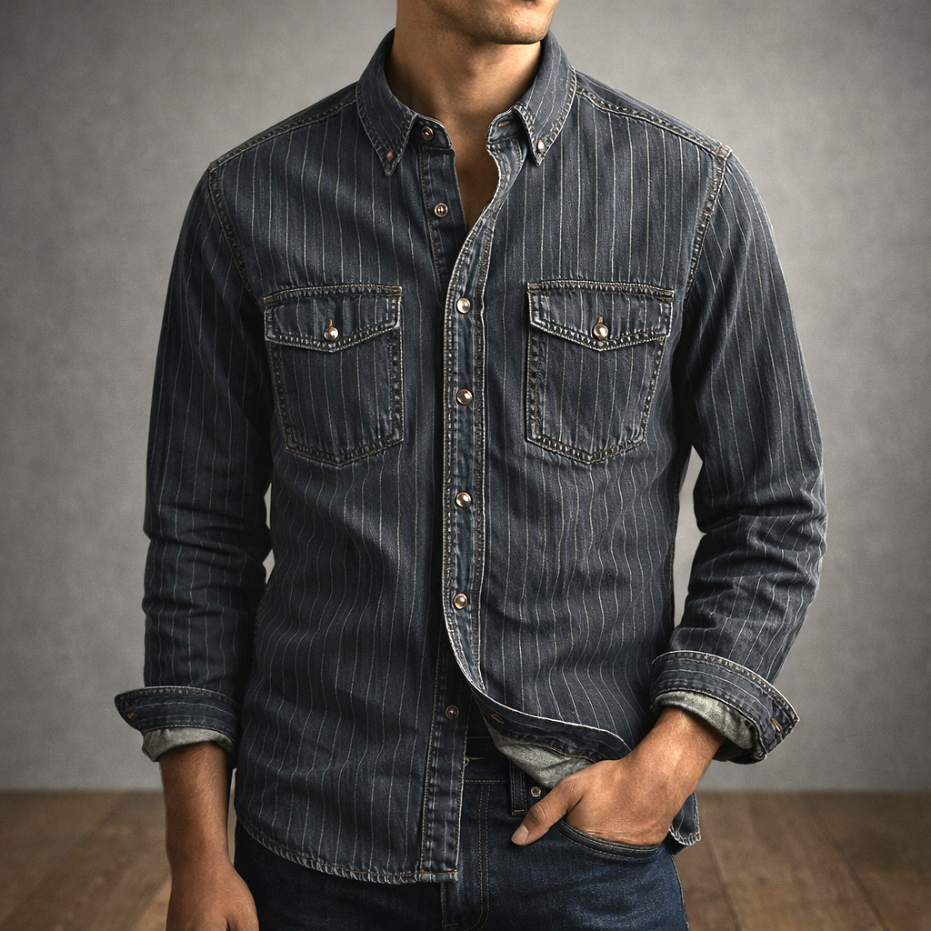 ASHMORE LANE | Long-Sleeve Striped Shirt