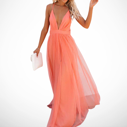 ASHMORE LANE | Coral Light Maxi Dress