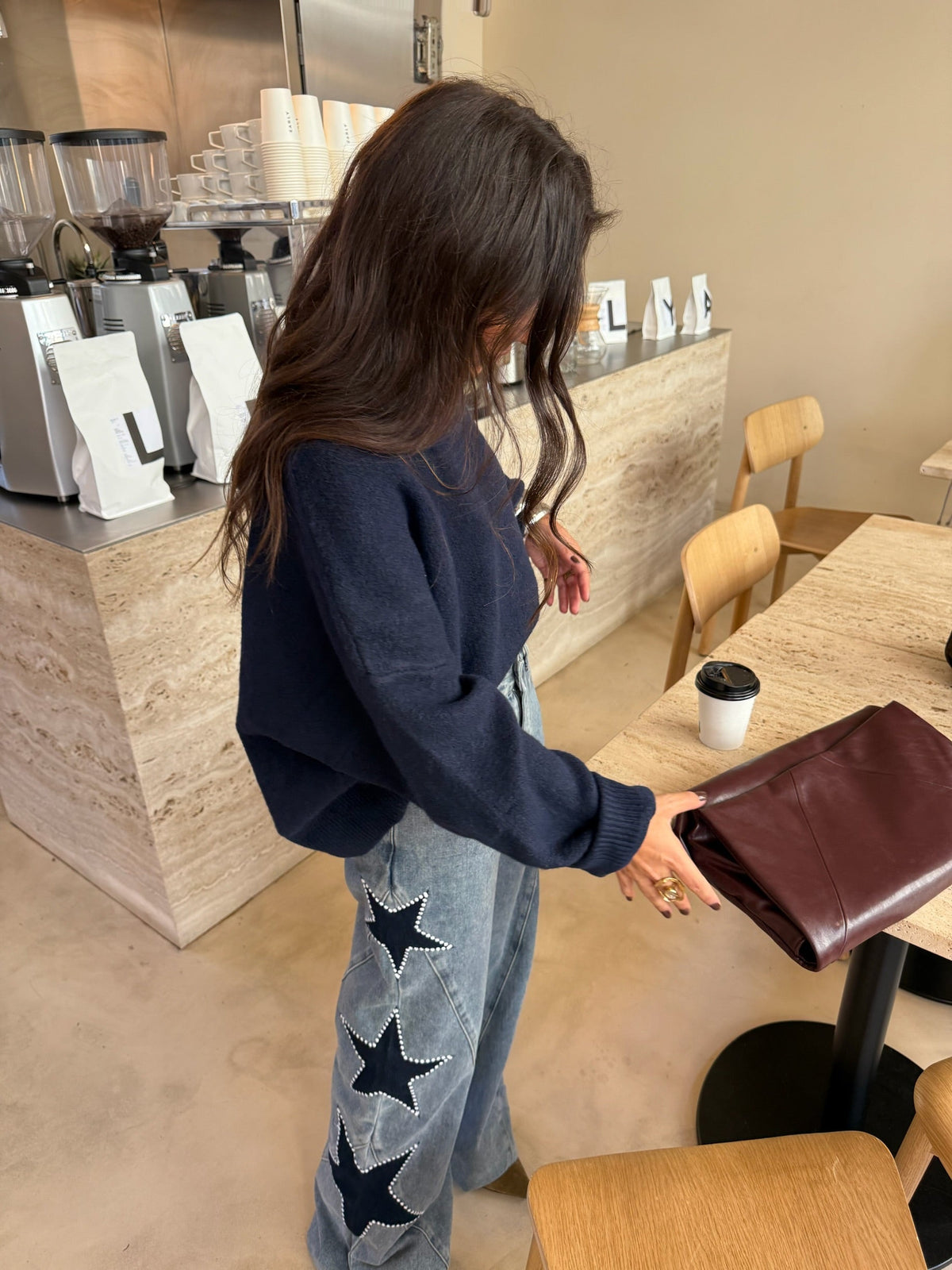 Star Denim Jeans in Blue - back view