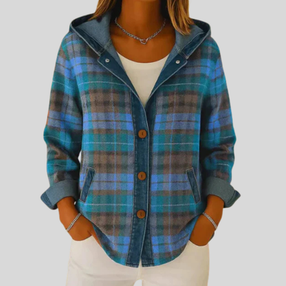 Bryony | Hooded Checked Jacket