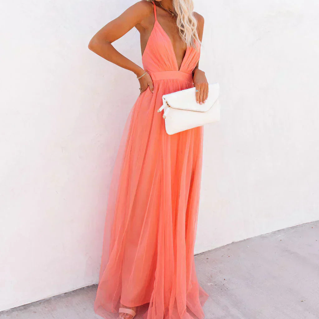 ASHMORE LANE | Coral Light Maxi Dress