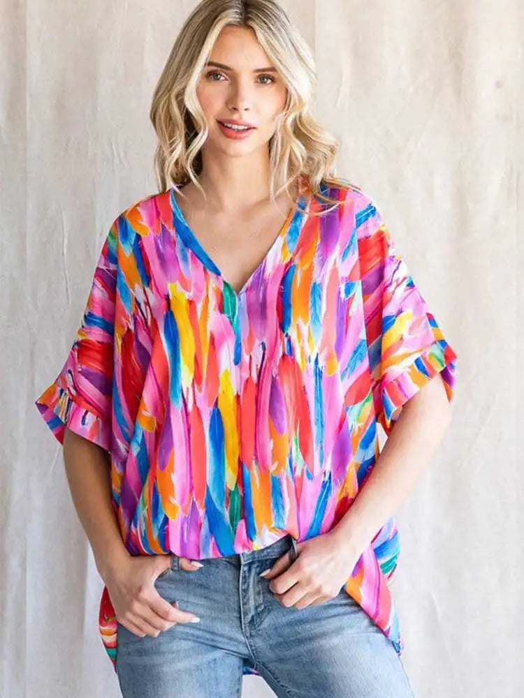 ASHMORE LANE | Evie Tropical Print Top