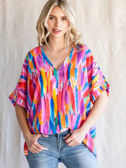 ASHMORE LANE | Evie Tropical Print Top