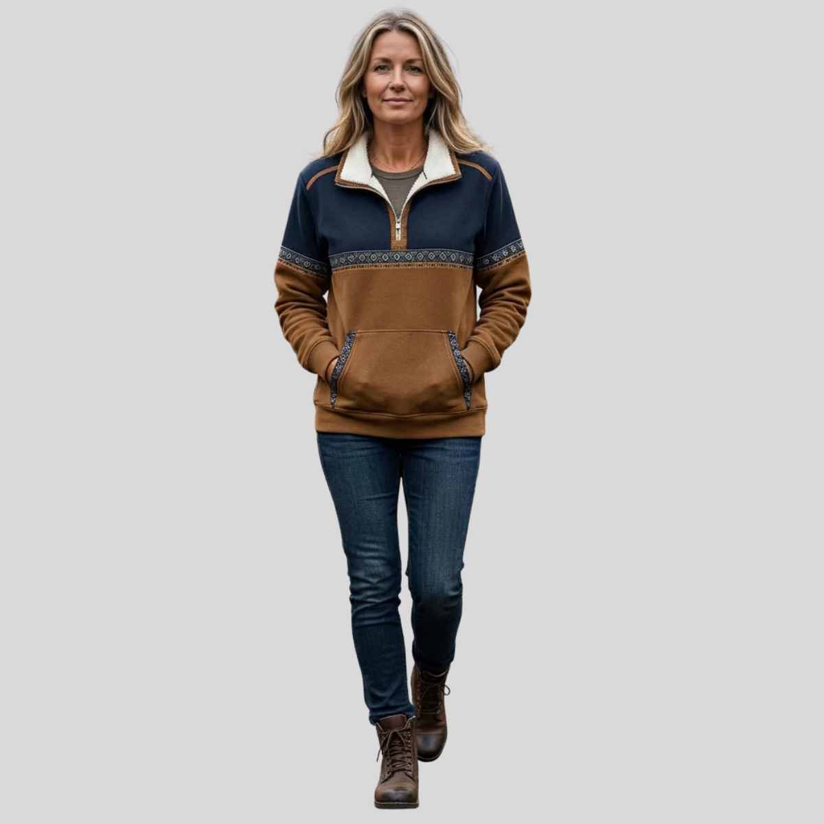 Zola | Sherpa Collar Half-Zip Pullover