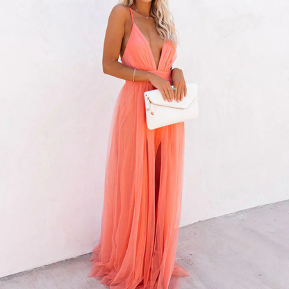 ASHMORE LANE | Coral Light Maxi Dress