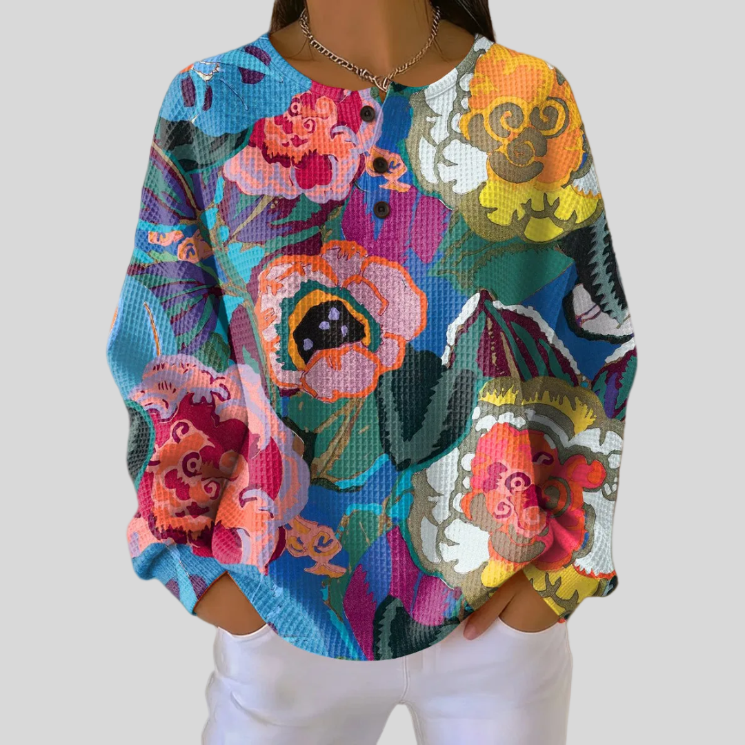 Frida | Painterly Floral Sweatshirt