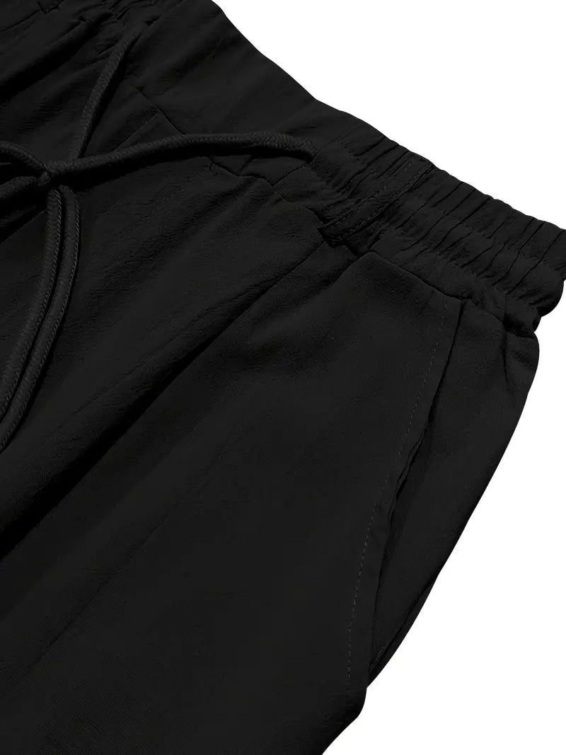 ASHMORE LANE | Wide-Leg Linen Drawstring Trousers