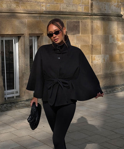 The Chelsea Cape in black