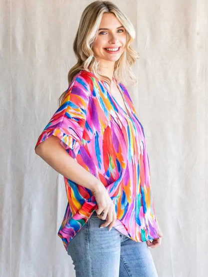 ASHMORE LANE | Evie Tropical Print Top