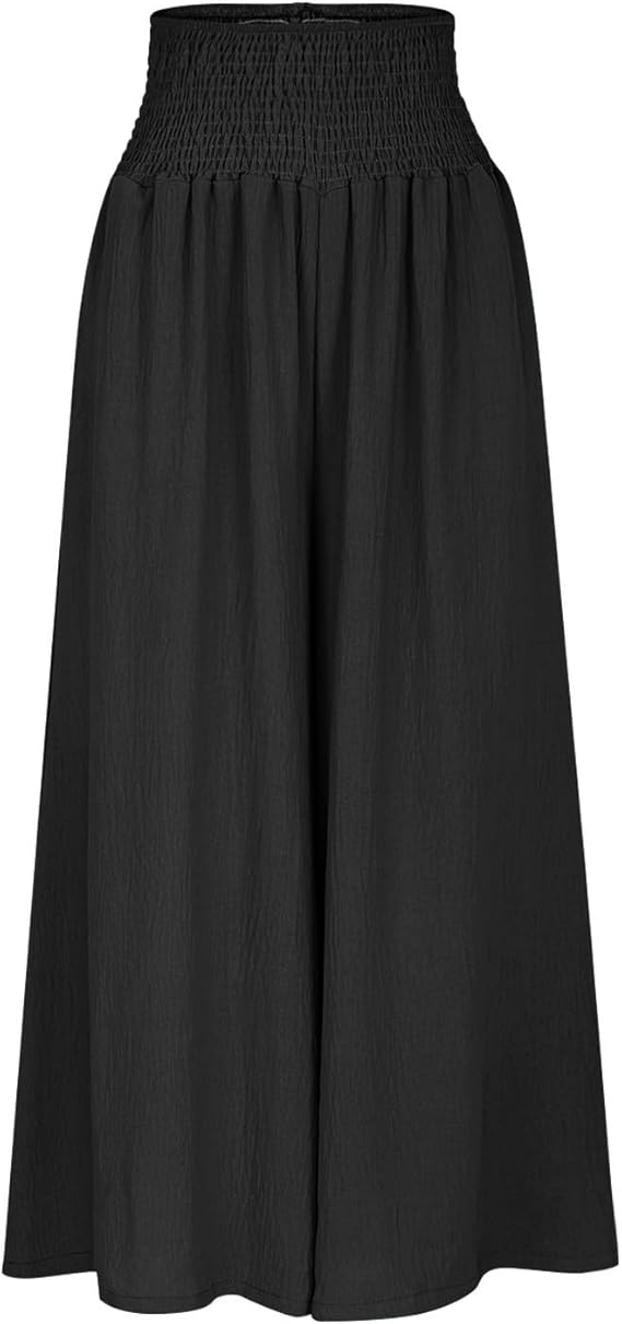 ASHMORE LANE | Smocked-Waist Wide Trousers