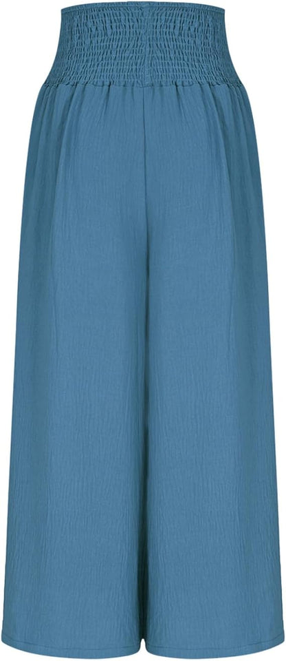 ASHMORE LANE | Smocked-Waist Wide Trousers