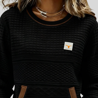 Sadie | Textured Colorblock Sweatshirt