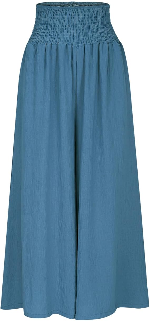 ASHMORE LANE | Smocked-Waist Wide Trousers