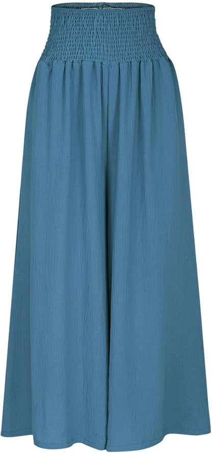 ASHMORE LANE | Smocked-Waist Wide Trousers