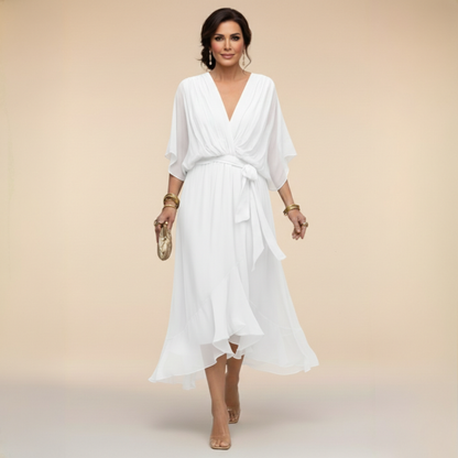 ASHMORE LANE | V-Neck Chiffon Dress