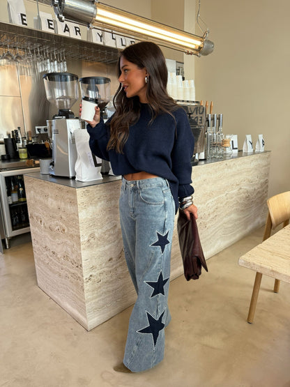 Star Denim Jeans in Blue - front view