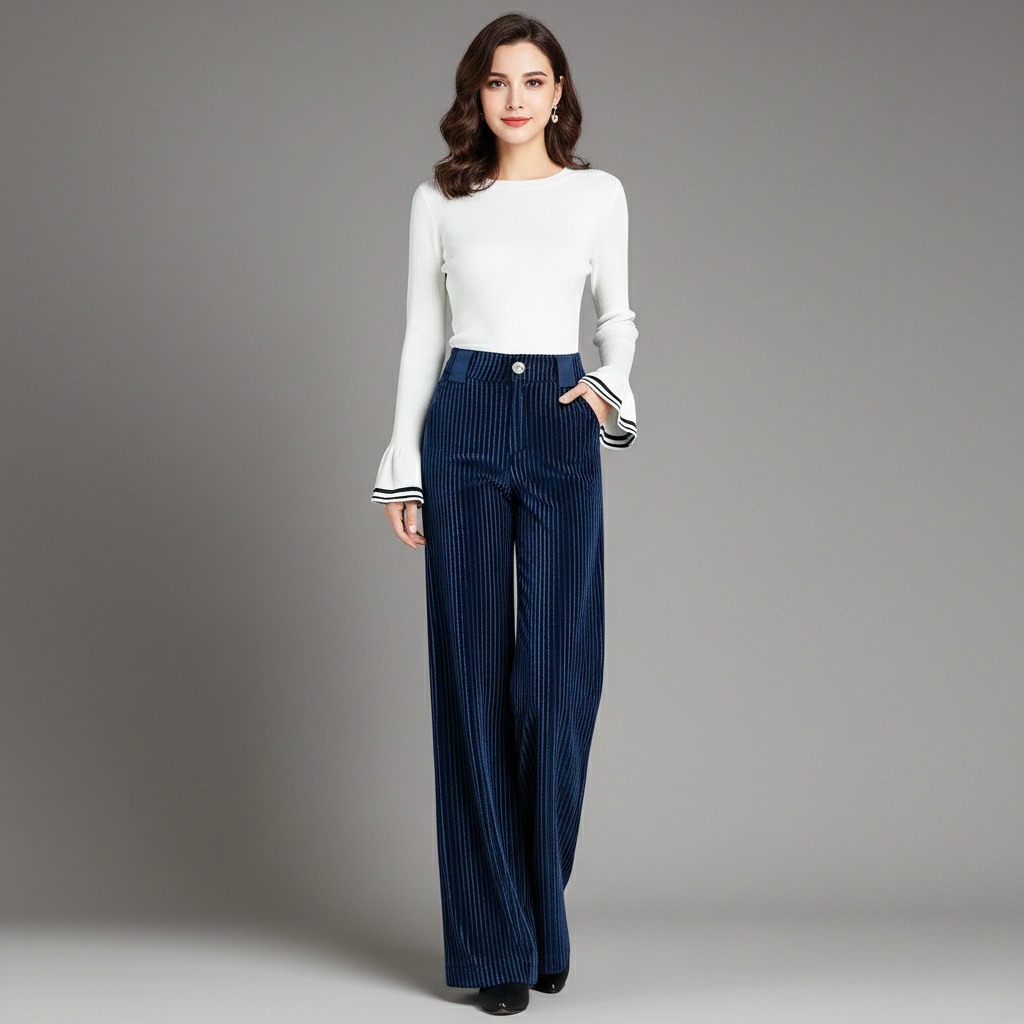 ASHMORE LANE | High-Waist Corduroy Trousers