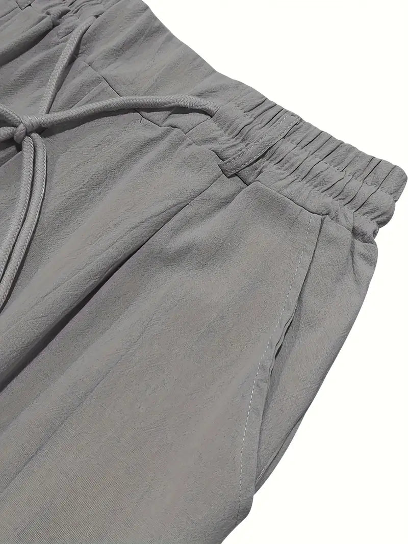 ASHMORE LANE | Wide-Leg Linen Drawstring Trousers