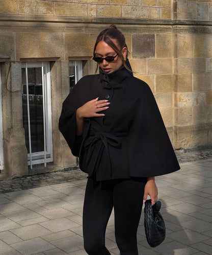 The Chelsea Cape in black