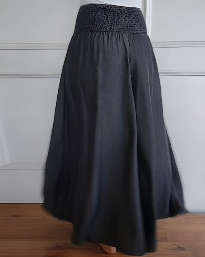ASHMORE LANE | Smocked-Waist Wide Trousers