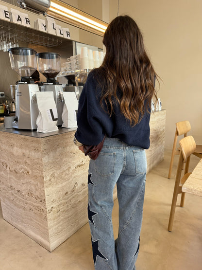 Star Denim Jeans in Blue - wide leg silhouette