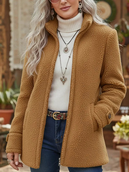 Vanessa™ | Cozy Sherpa Full Zip Fleece Jacket