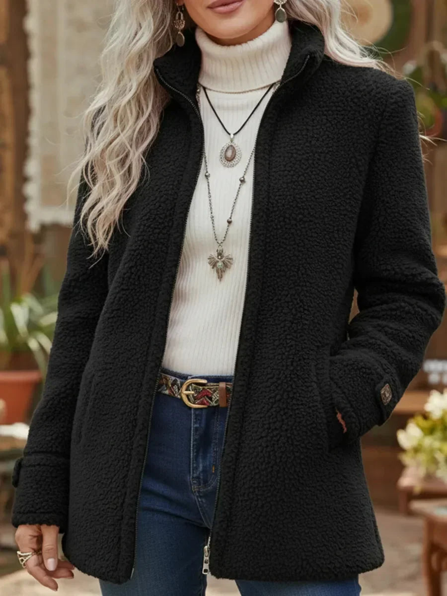 Vanessa™ | Cozy Sherpa Full Zip Fleece Jacket