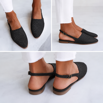 ASHMORE LANE | Simone Woven Backstrap Loafers