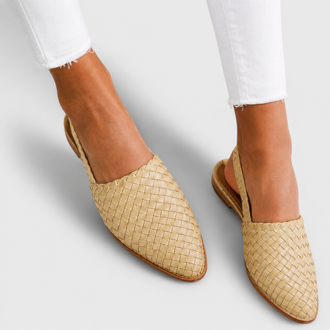 ASHMORE LANE | Simone Woven Backstrap Loafers