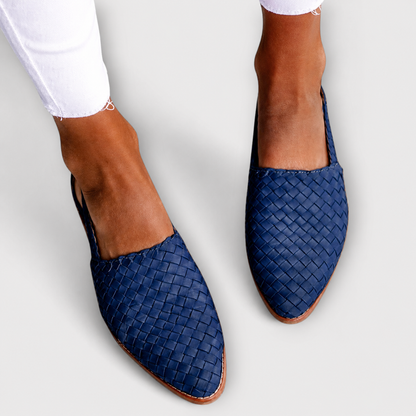 ASHMORE LANE | Simone Woven Backstrap Loafers