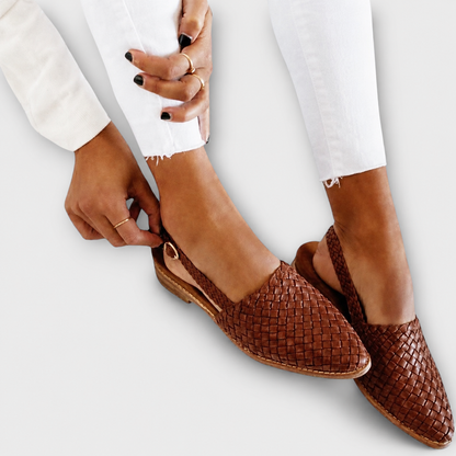 ASHMORE LANE | Simone Woven Backstrap Loafers