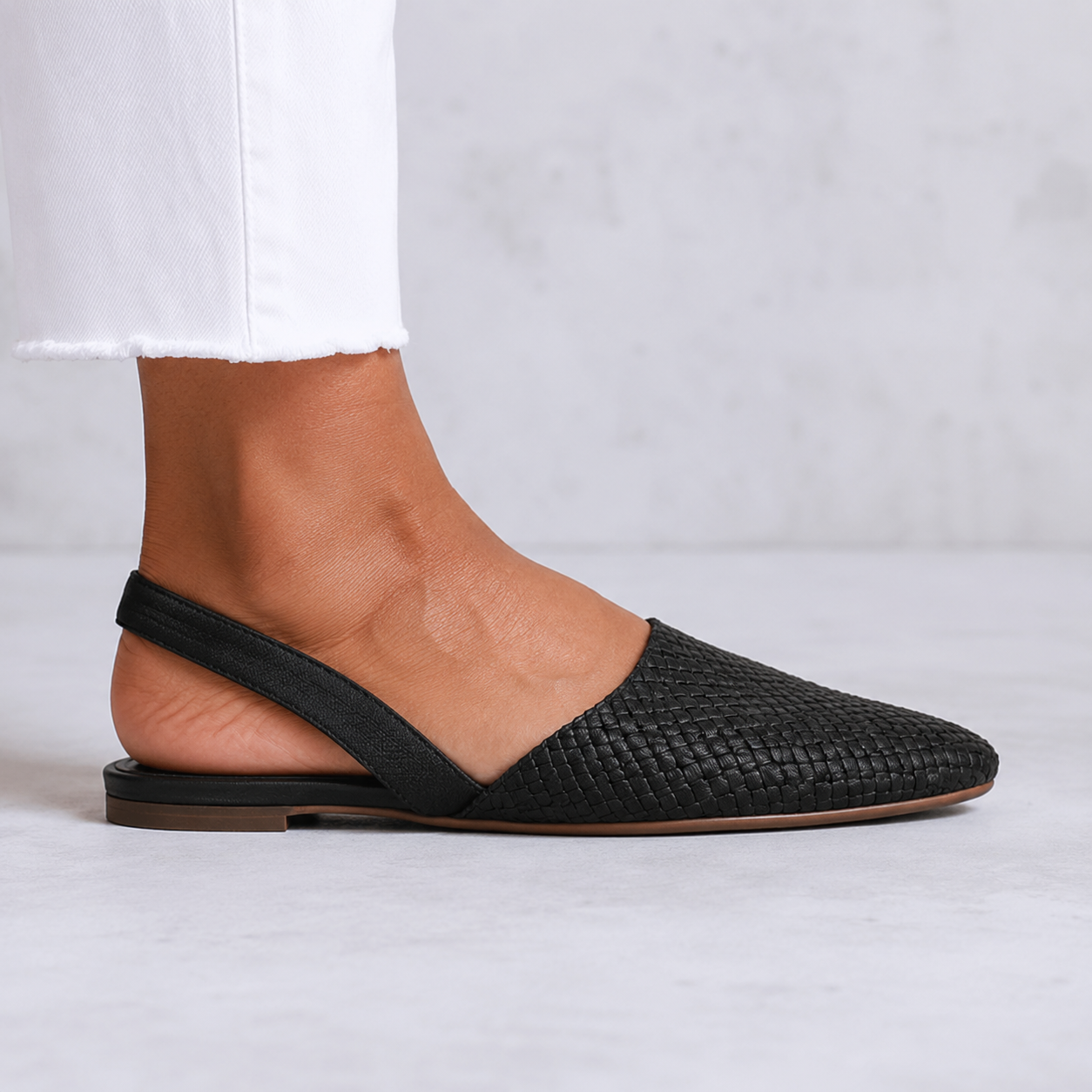 ASHMORE LANE | Simone Woven Backstrap Loafers