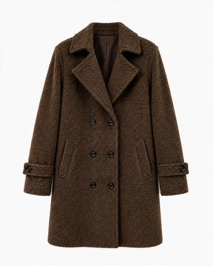 Alder Luxe Coat in chocolate