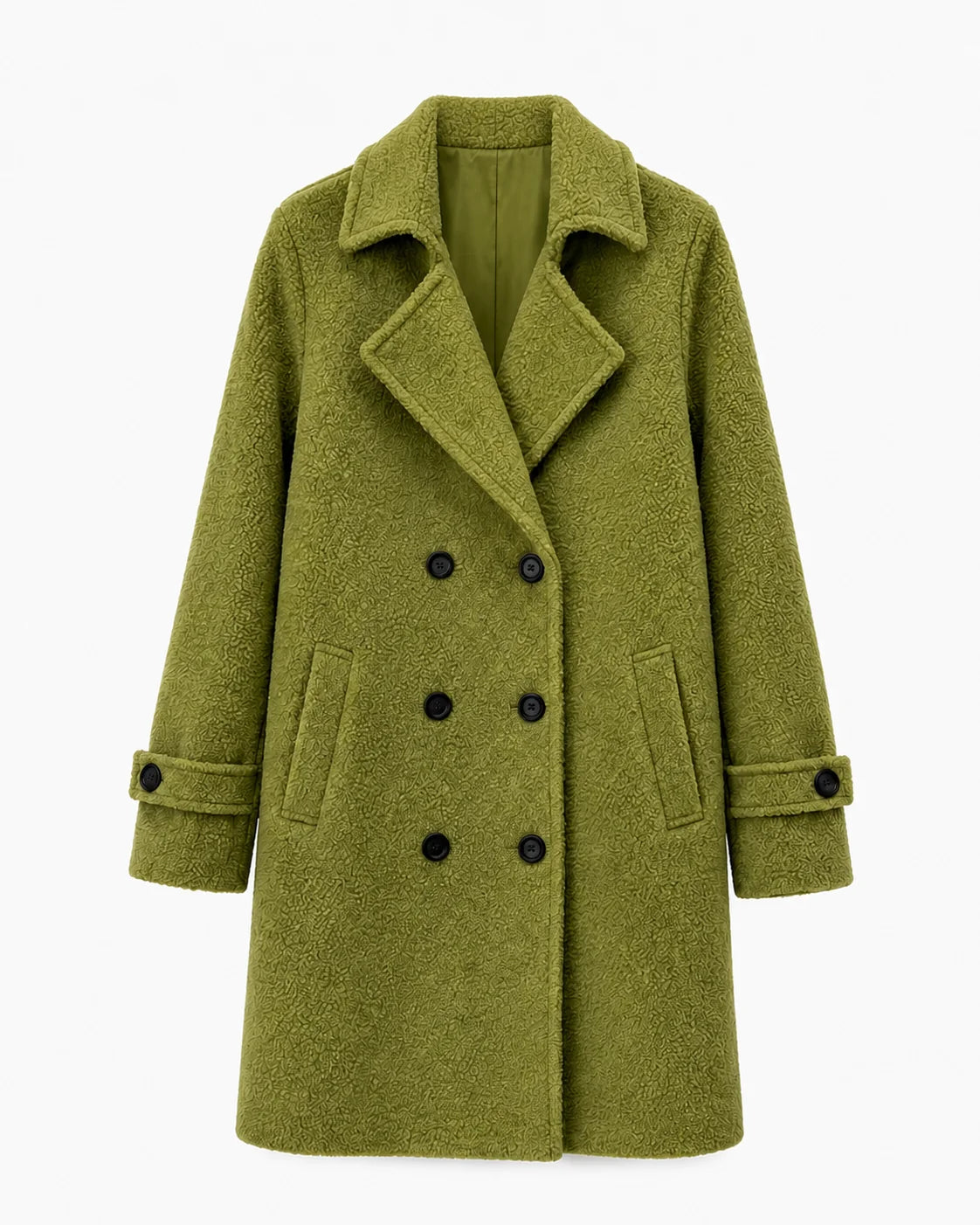 Alder Luxe Coat in olive green