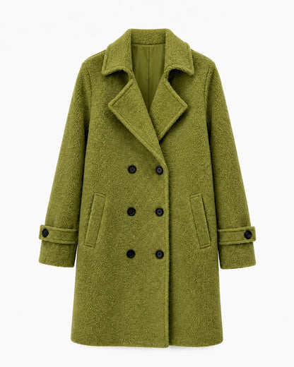 Alder Luxe Coat in olive green