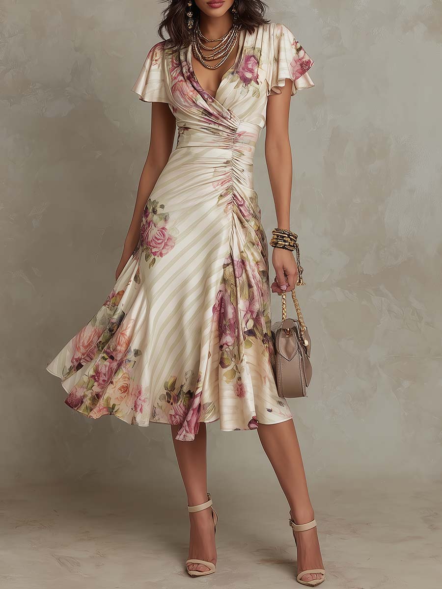 ASHMORE LANE | Camille Draped Floral Dress